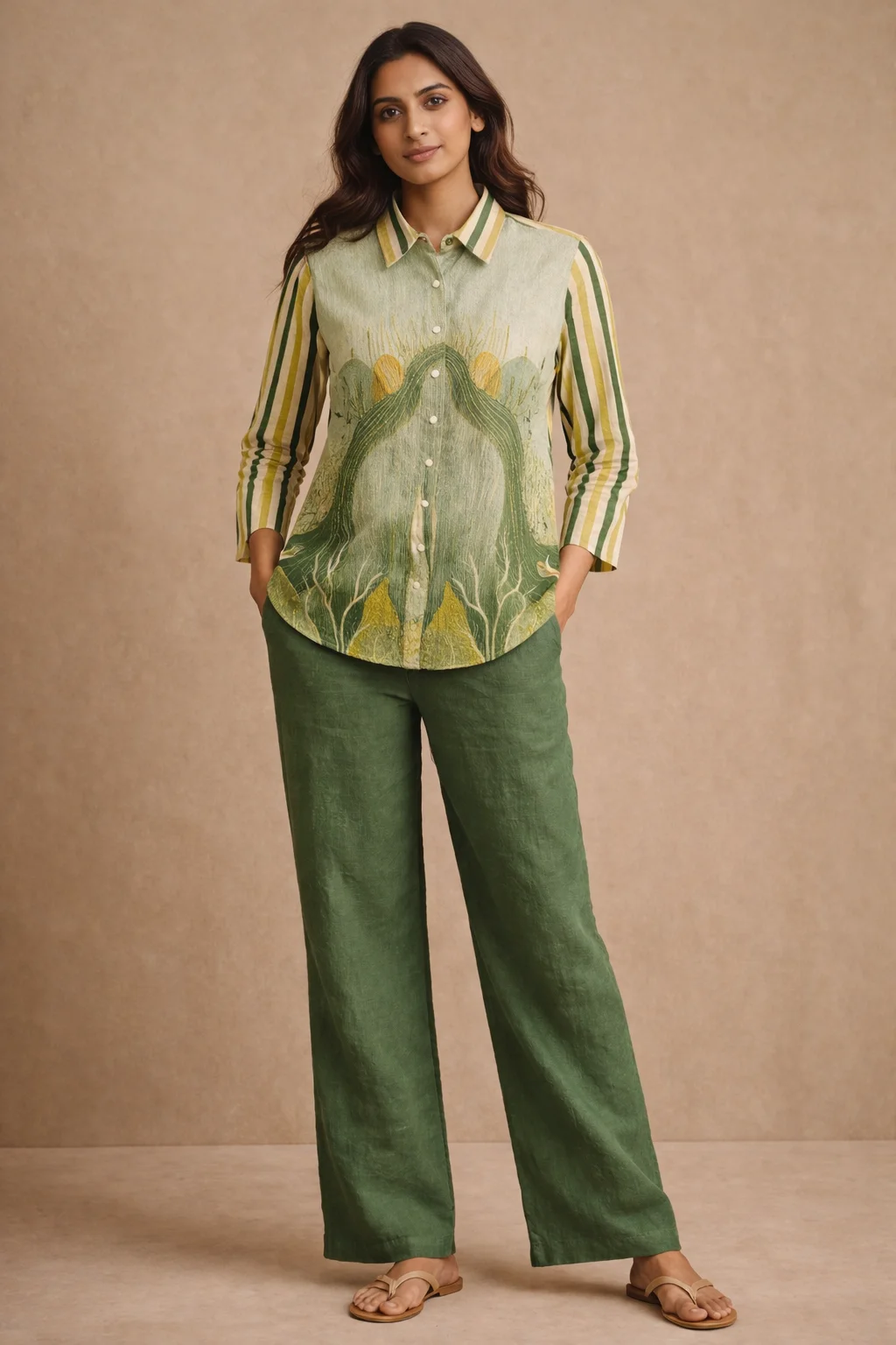 Rabistha Sage Harmony Handcrafted Co-Ord Set