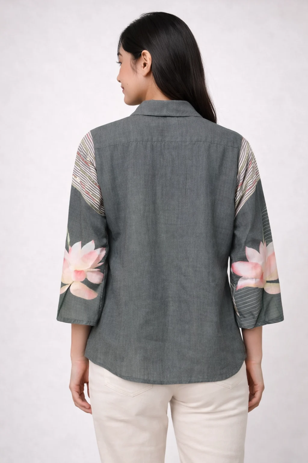 Rabistha Embroidered Lotus Art Printed Co-Ord Set